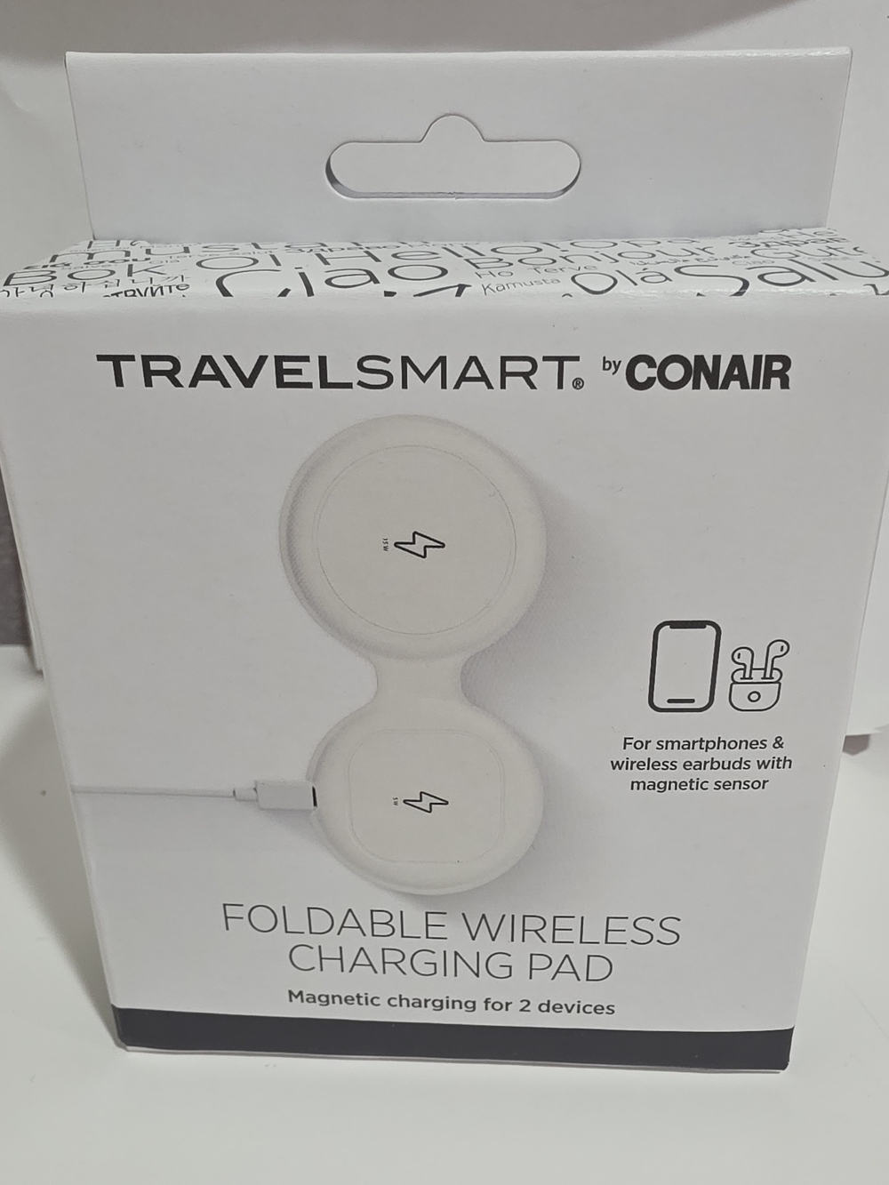 TravelSmart by Conair Foldable Wireless Charging Pad - White